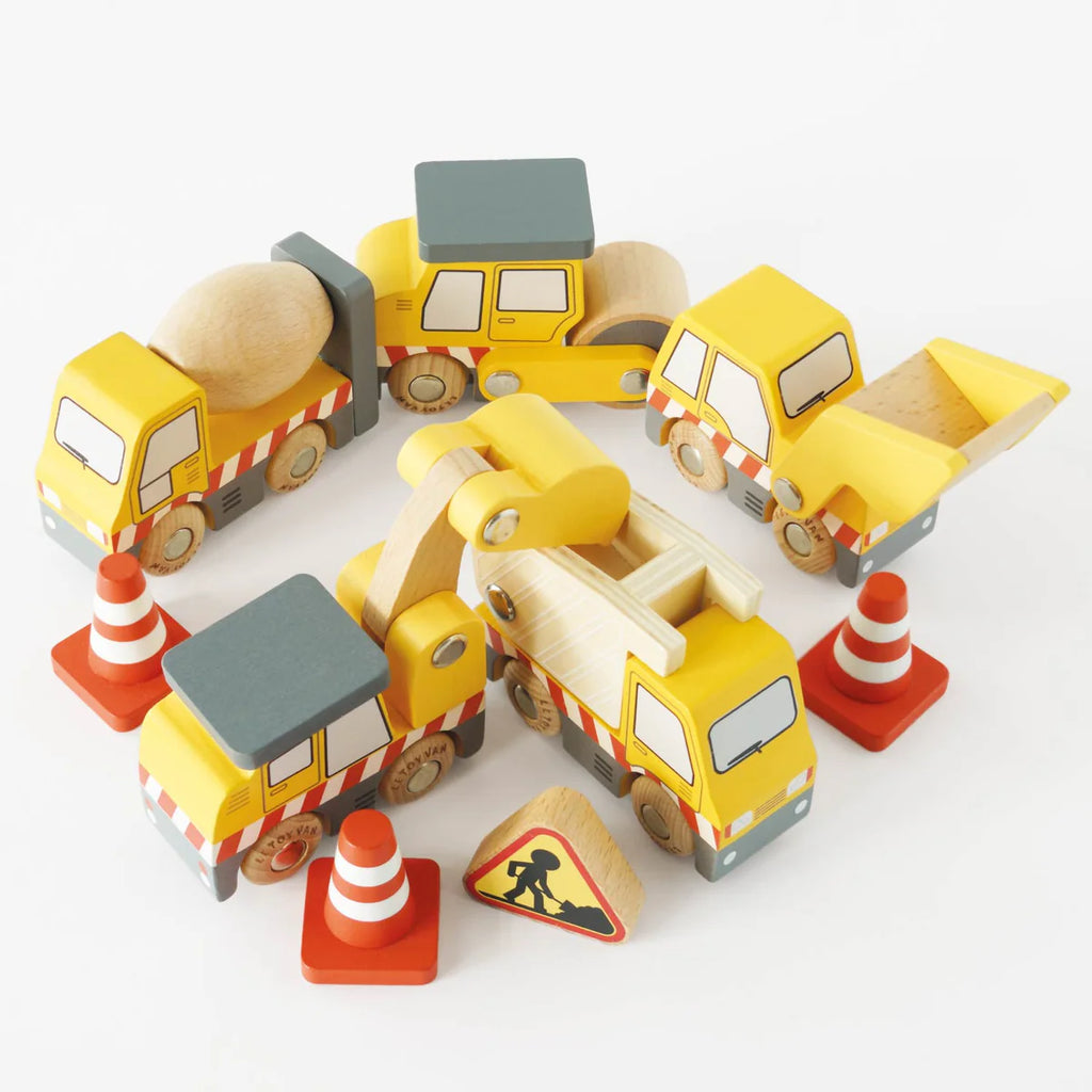 Le Toy Van - Wooden Construction Vehicles set