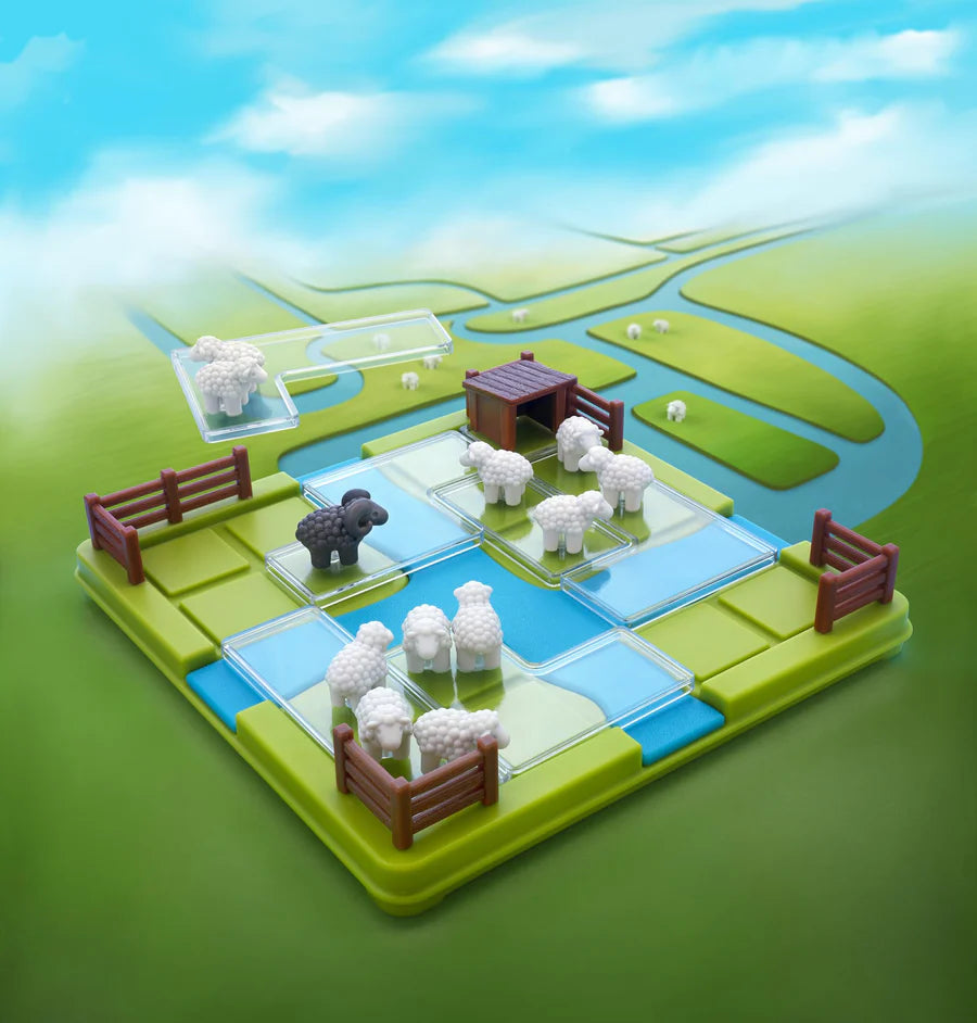 Smart Games: Counting Sheep - Multi-Level Obstacle Puzzle Game - 7yrs+