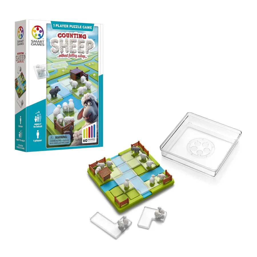 Smart Games: Counting Sheep - Multi-Level Obstacle Puzzle Game - 7yrs+