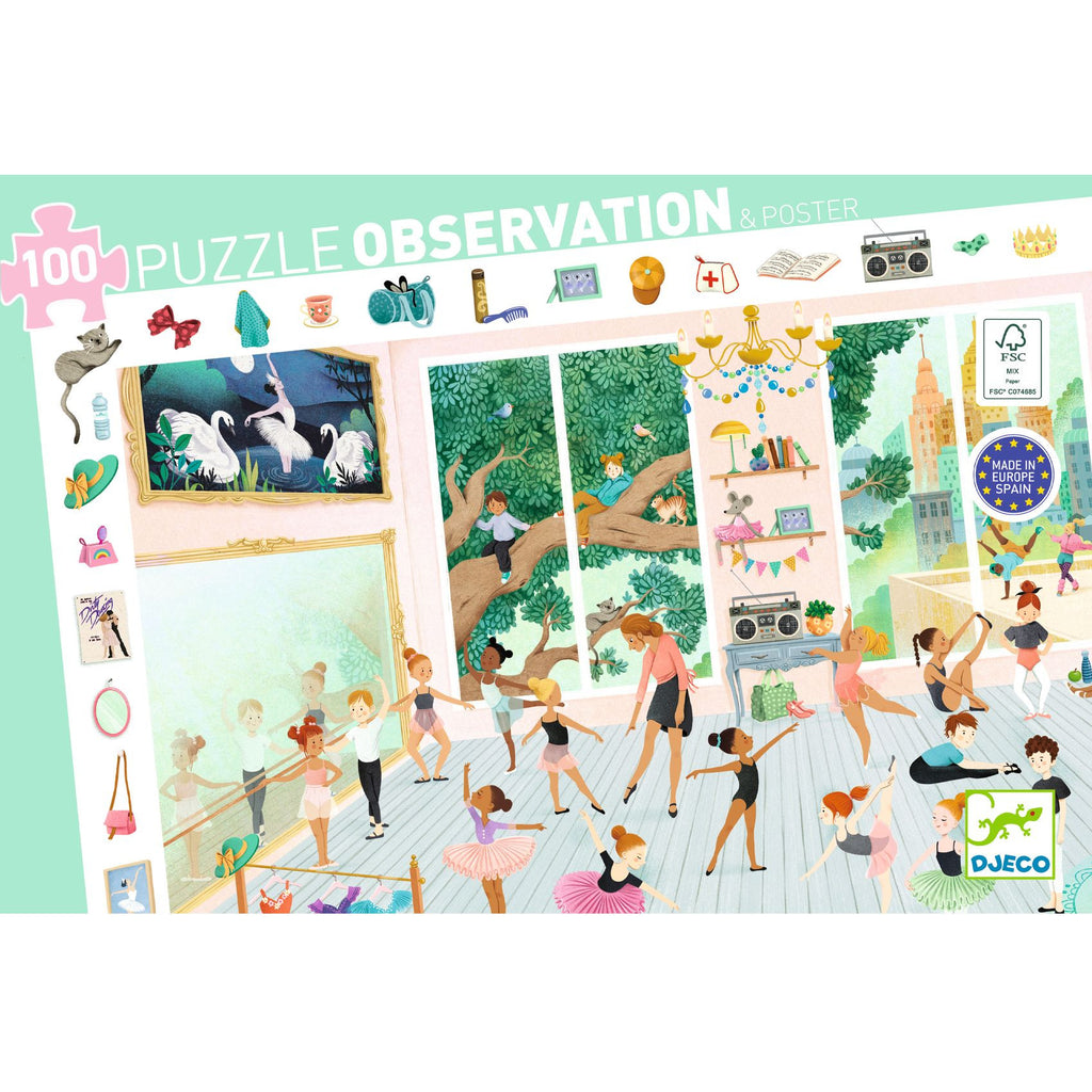 Djeco Dance School - 100pc Observation Puzzle