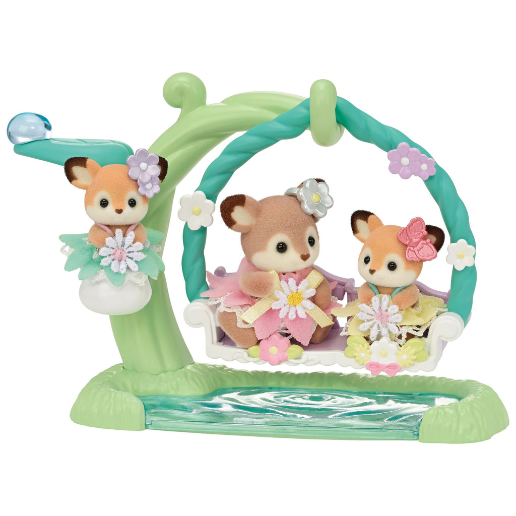 Sylvanian Families: Deer Babies Floral Swing Set
