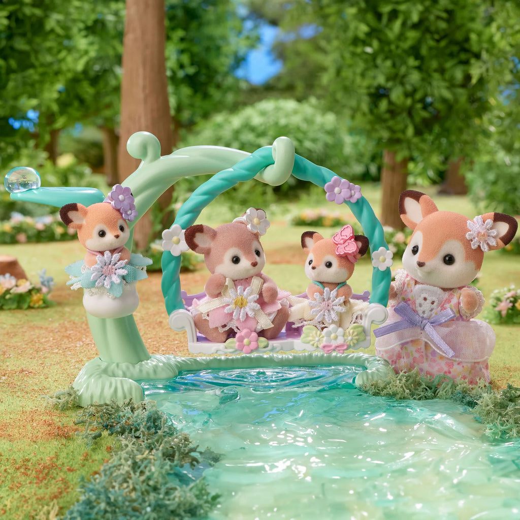 Sylvanian Families: Deer Babies Floral Swing Set