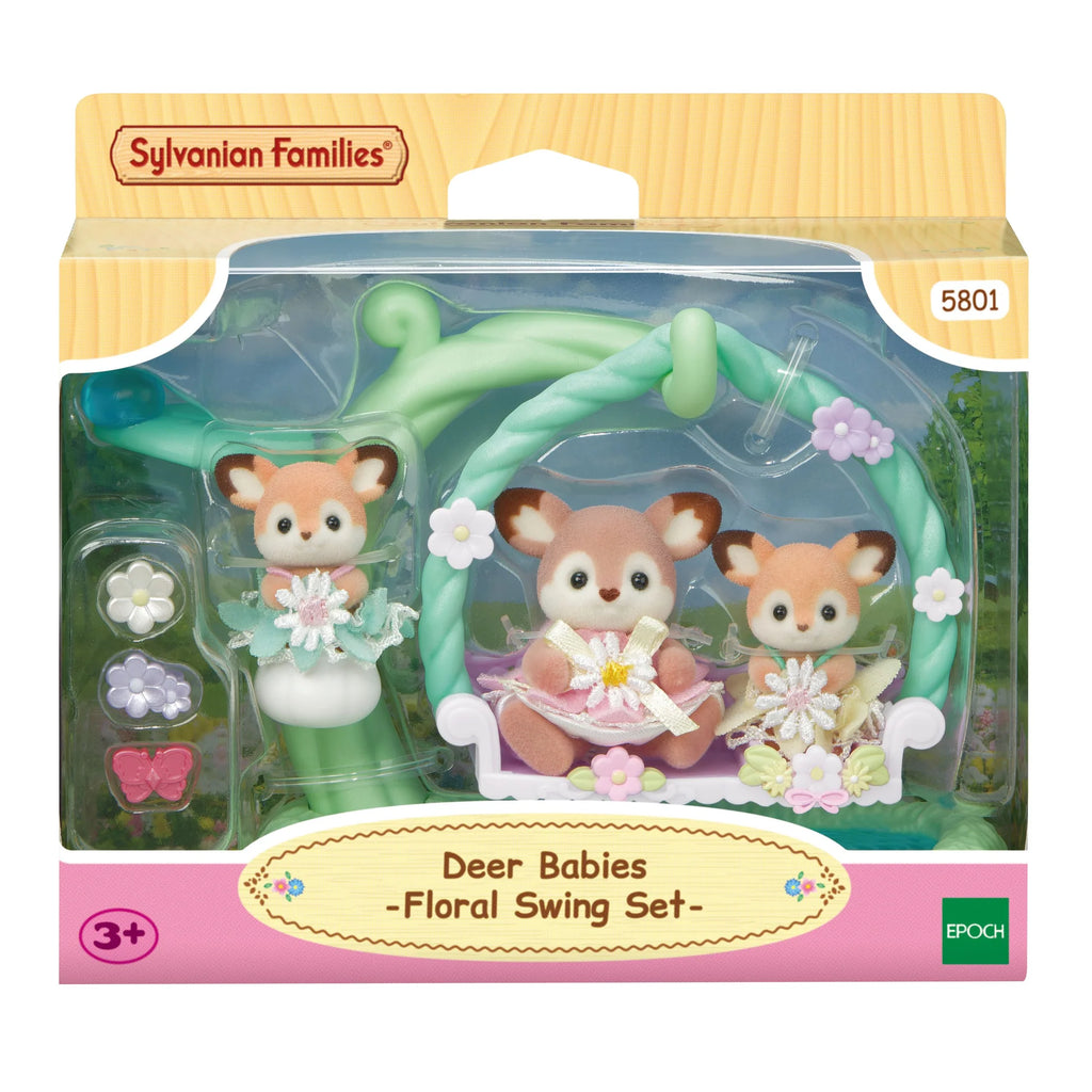 Sylvanian Families: Deer Babies Floral Swing Set