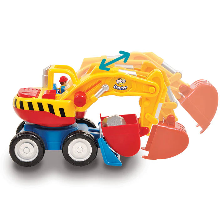 Dexter the Digger by WOW Toys - Motorised Push & Go - 1 - 5yrs