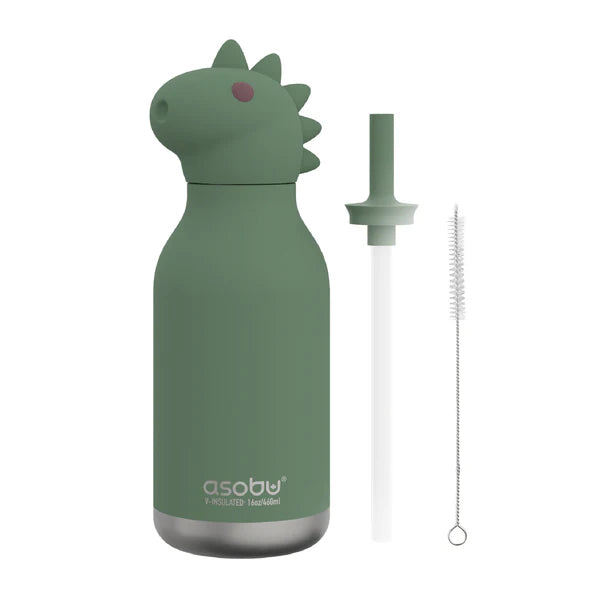 Asobu Besties - Vacuum Sealed 460ml Insulated Water Bottle - Dinosaur