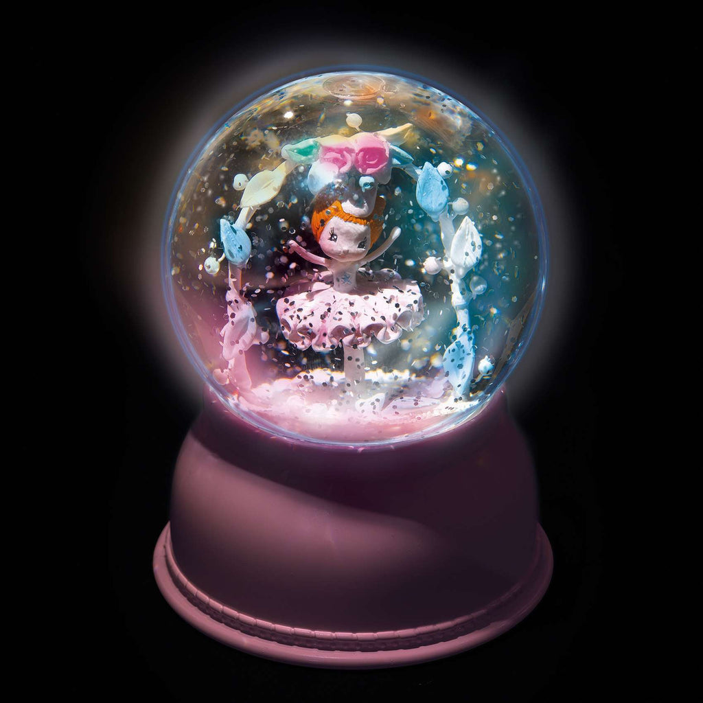 Djeco Snow Globe with Night Light - Ballerina - Timeless Toys