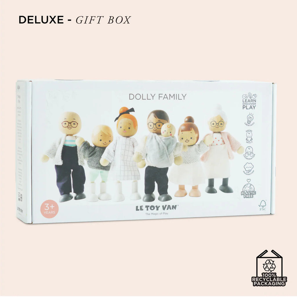 Le Toy Van - Wooden Flexible Dolls House Family (8pc)