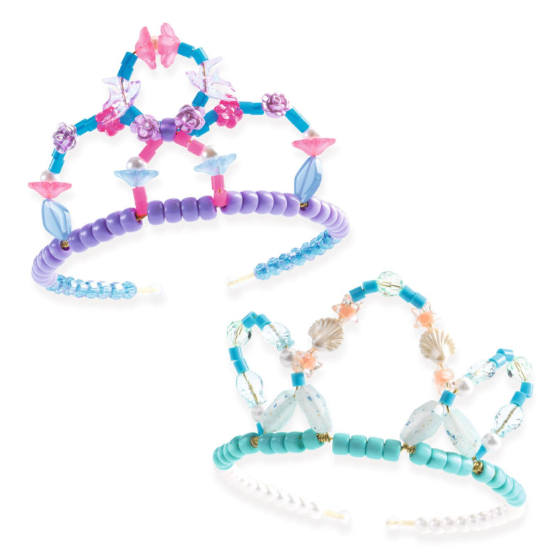 Djeco - Duo of Tiaras Beads - Blue - 6yrs+