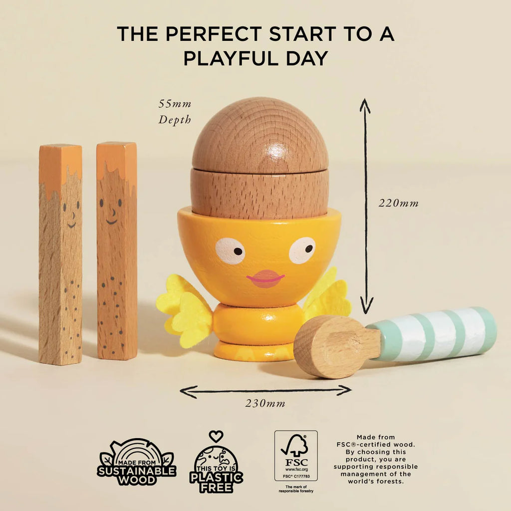 Le Toy Van - Wooden Egg Cup & Soldiers