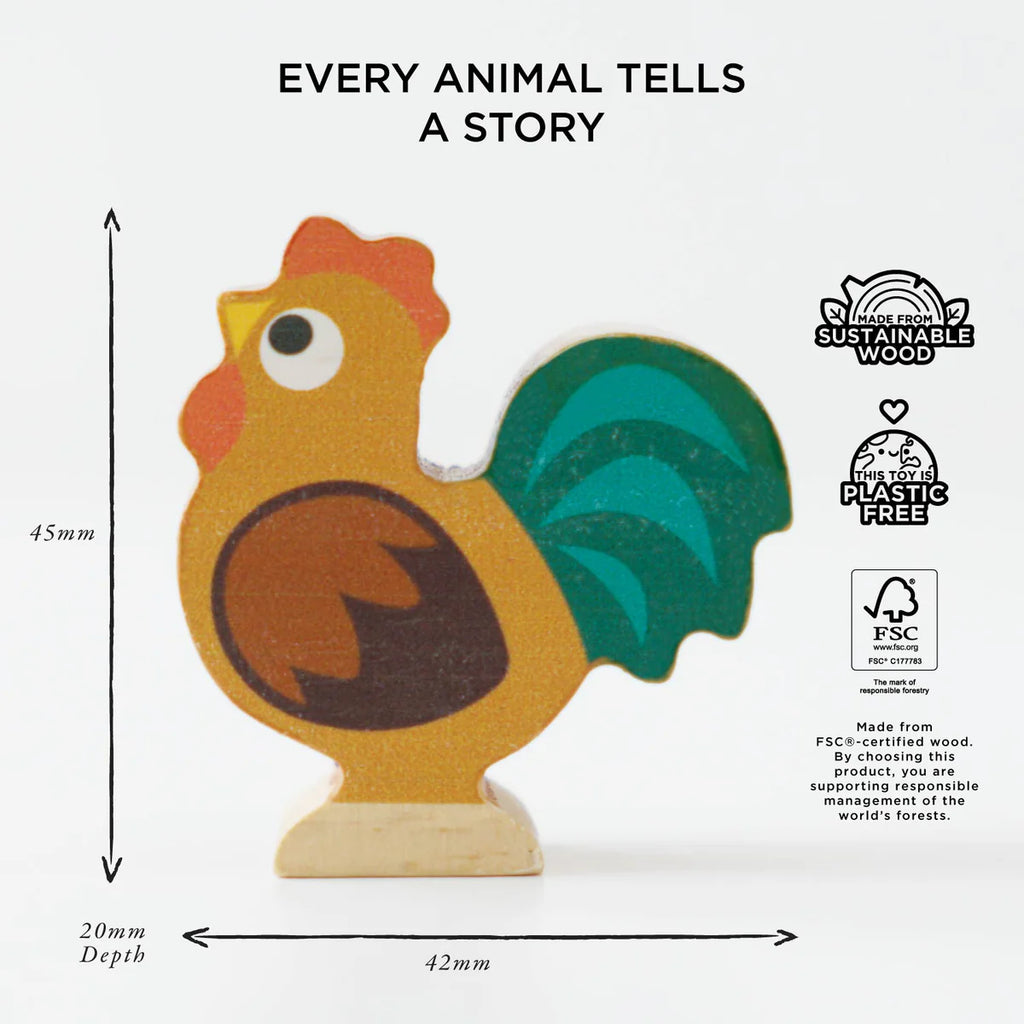 Le Toy Van - Farmyard Stacking Animals & Bag - 18months+