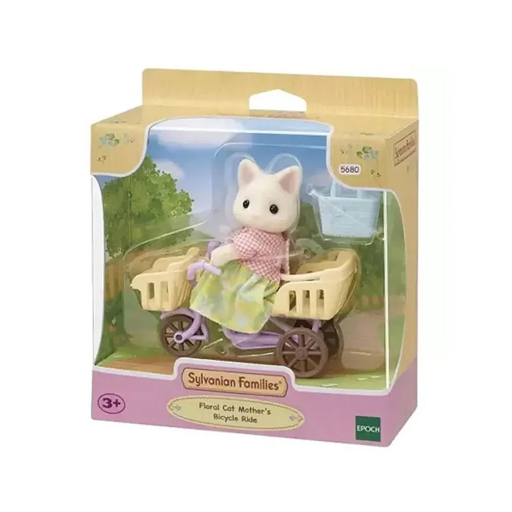 Sylvanian Families: Floral Cat Mother's Cycling Set