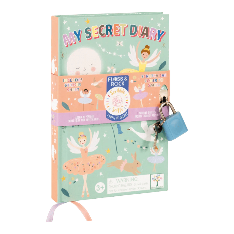 Floss & Rock Scented Secret Diary (with padlock and stickers) - Enchanted 3yrs+ - Timeless Toys