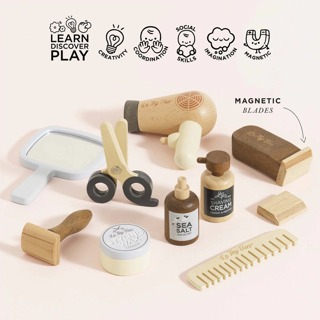 Le Toy Van - Wooden Hairdresser & Barber Pretend Play Set