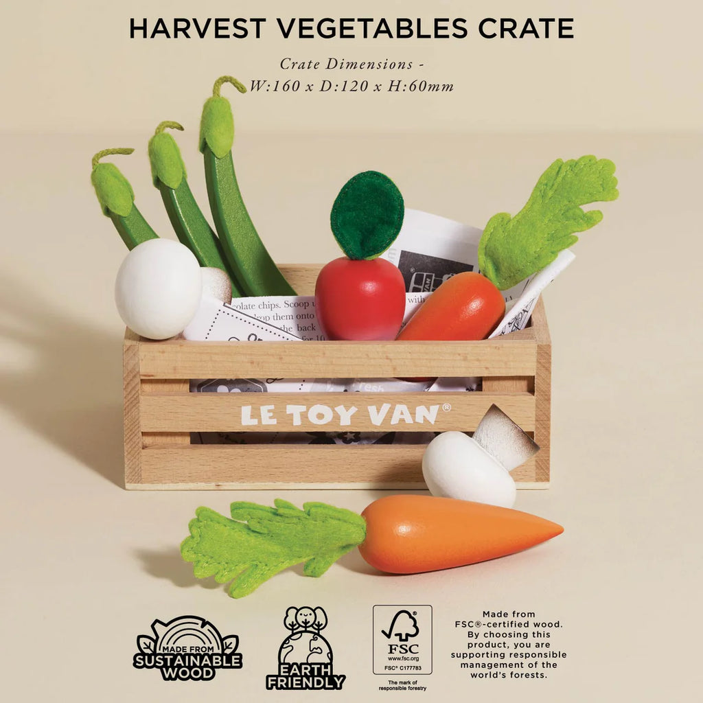 Le Toy Van - Wooden Harvest Vegetables Food Crate