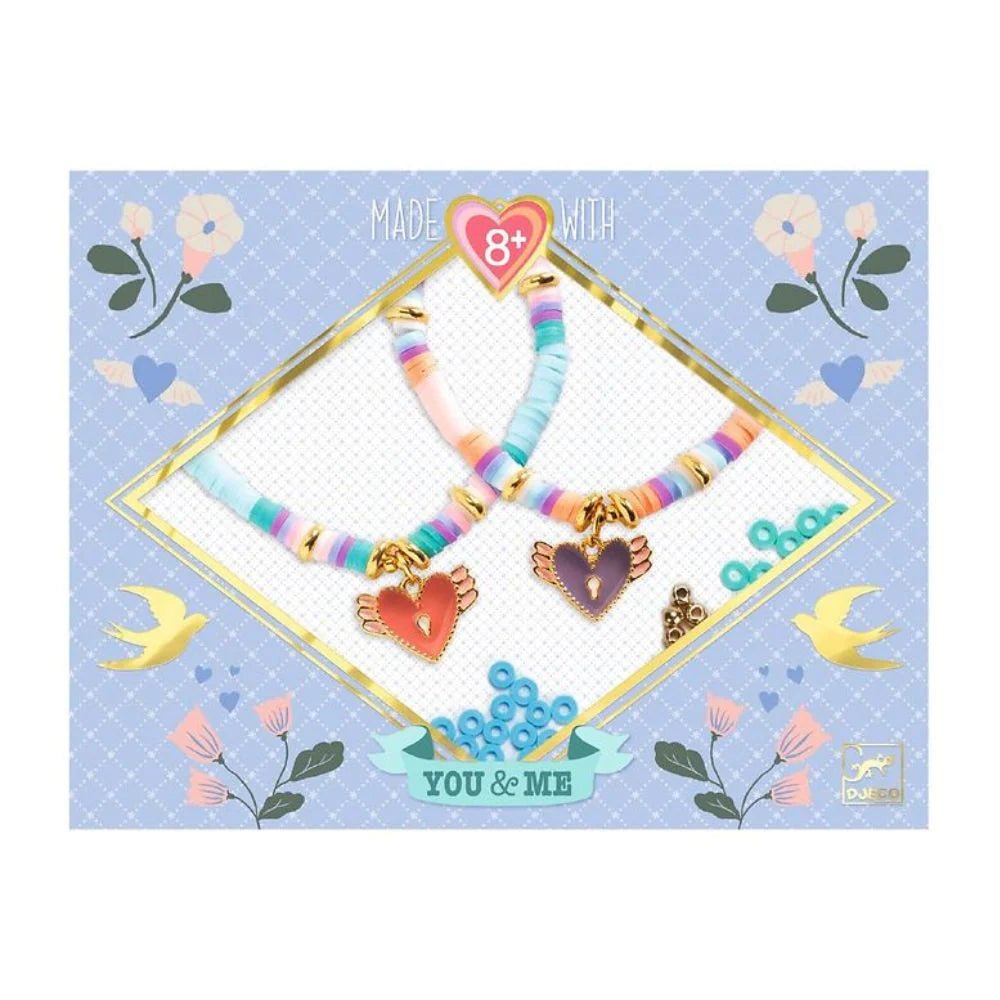 Heart Heishi - you and me friendship bracelet kit by Djeco - 8yrs+ - Timeless Toys