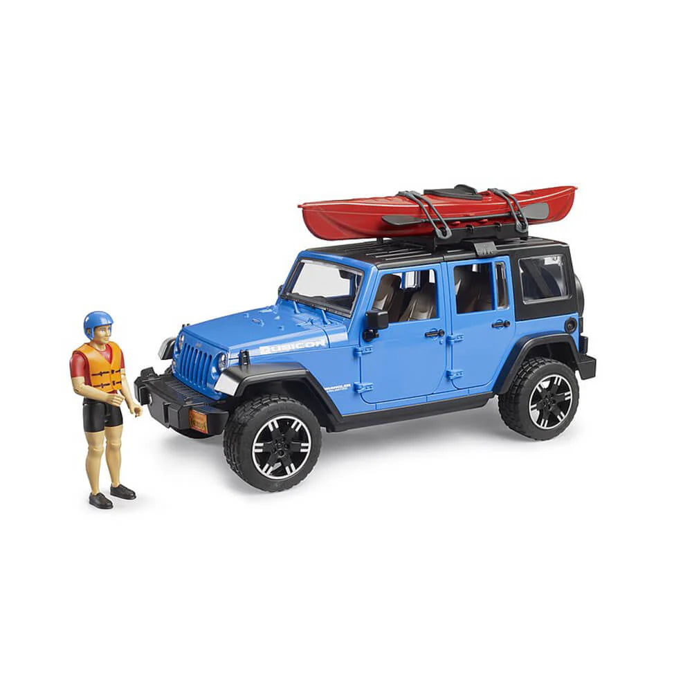 Bruder Jeep Wrangler Rubicon with Kayak and Figurine