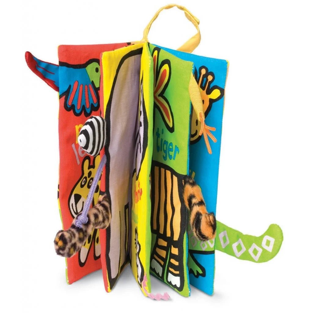 Jungly Tails Fabric Activity Book by Jellycat Timeless Toys