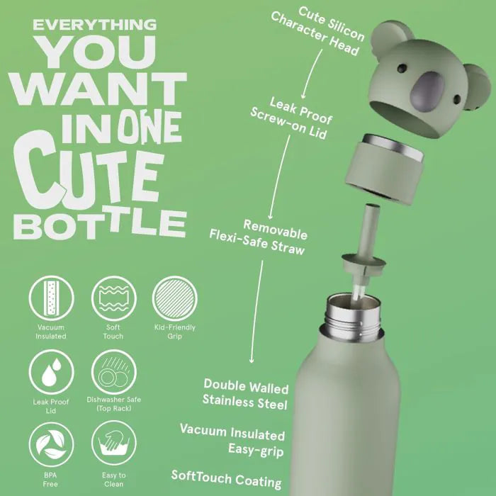 Asobu Besties - Vacuum Sealed 460ml Insulated Water Bottle - Koala