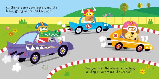 Usborne: Lets Go in a Racing Car - Noisy Sound Book - 1yr+