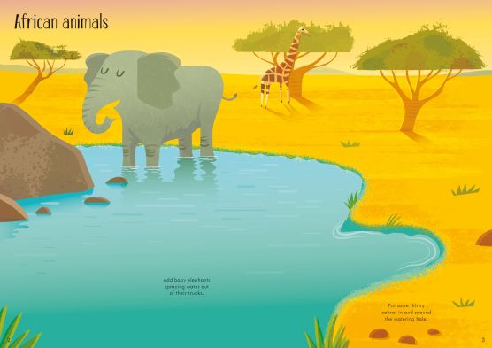 Usborne: Little first stickers animals - 3yrs+