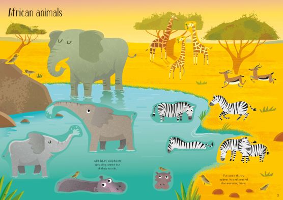 Usborne: Little first stickers animals - 3yrs+