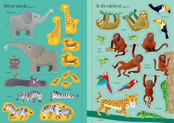Usborne: Little first stickers animals - 3yrs+