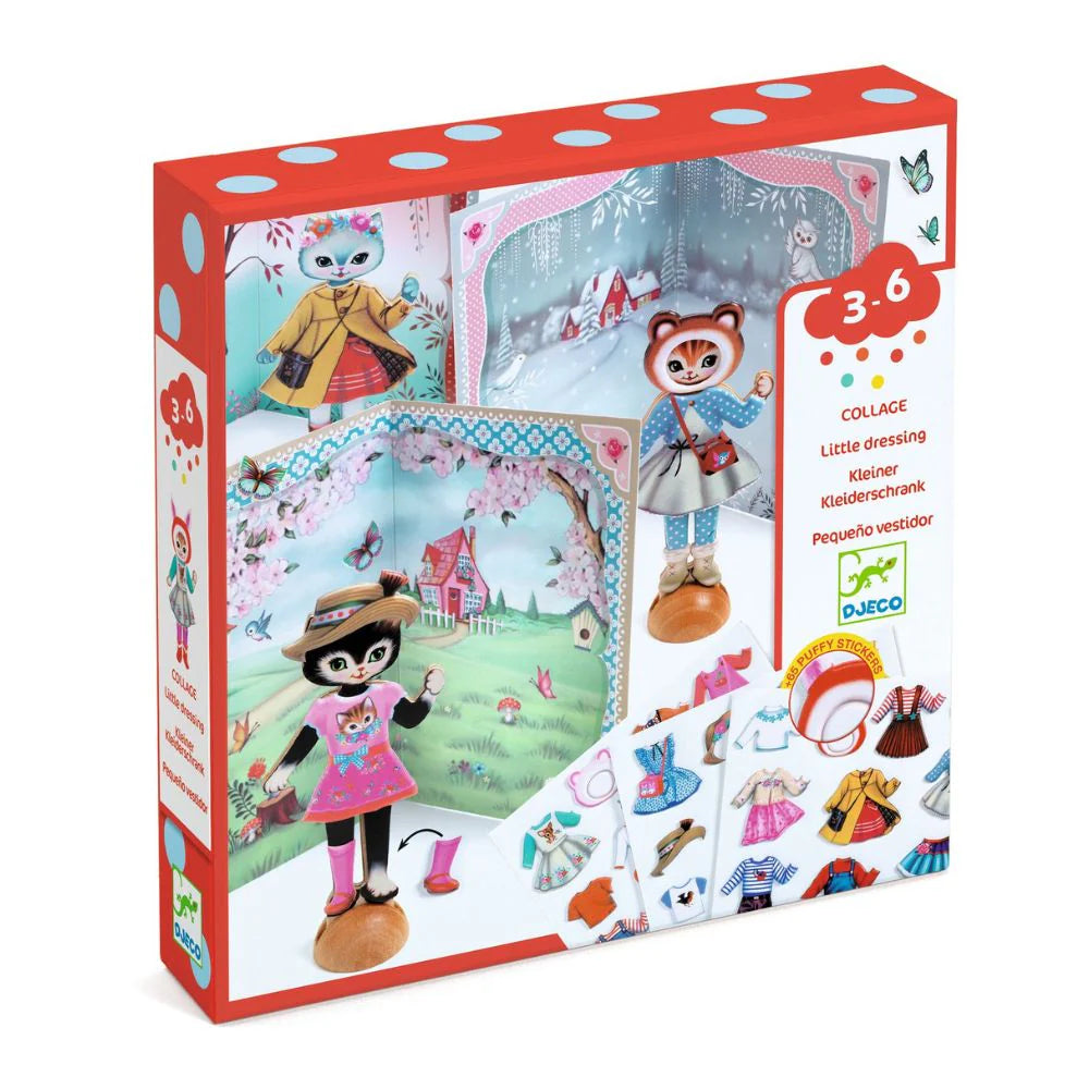 Djeco Reusable Sticker Collage - Little Wardrobe 3 - 6yrs