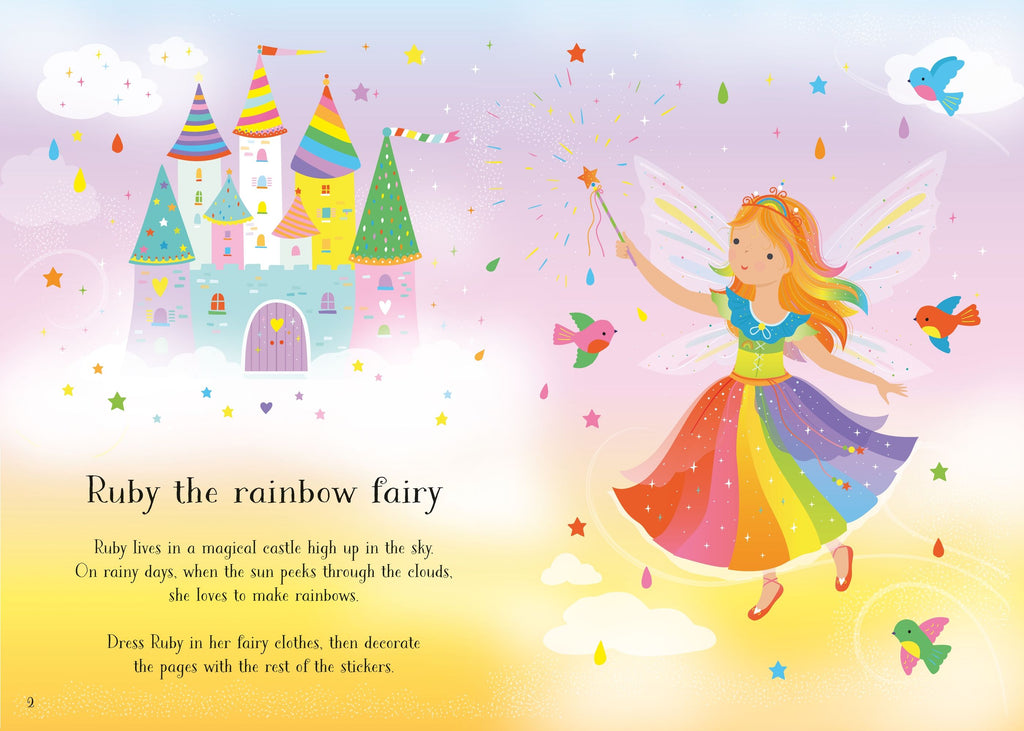 Usborne: Little Sticker Dolly Dressing - Rainbow Fairy - 4yrs+