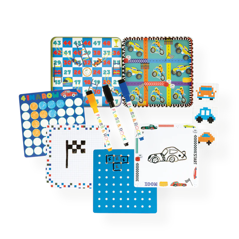 Floss & Rock: Magnetic Fun & Games Tin - Cars - 3yrs+