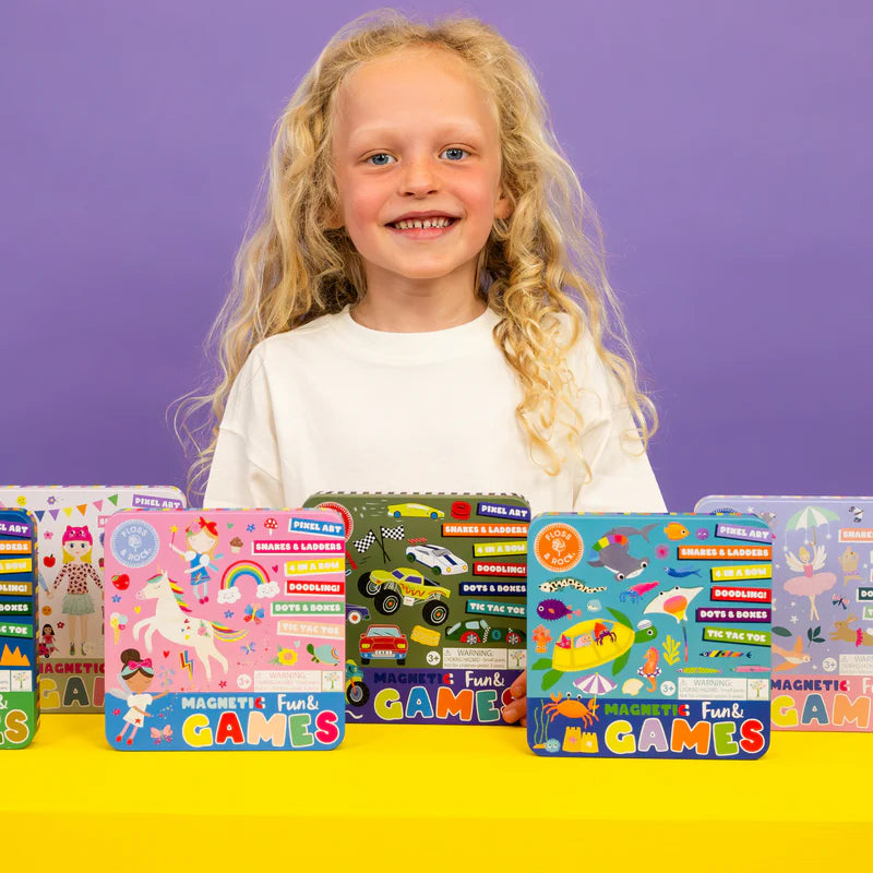 Floss & Rock: Magnetic Fun & Games Tin - Cars - 3yrs+
