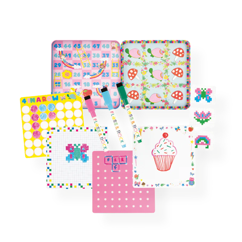 Floss & Rock: Magnetic Fun & Games Tin - Rainbow Fairy - 3yrs+