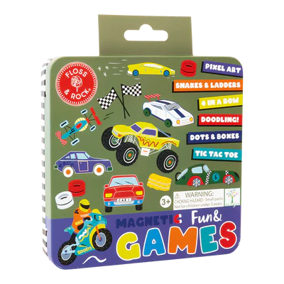Floss & Rock: Magnetic Fun & Games Tin - Cars - 3yrs+
