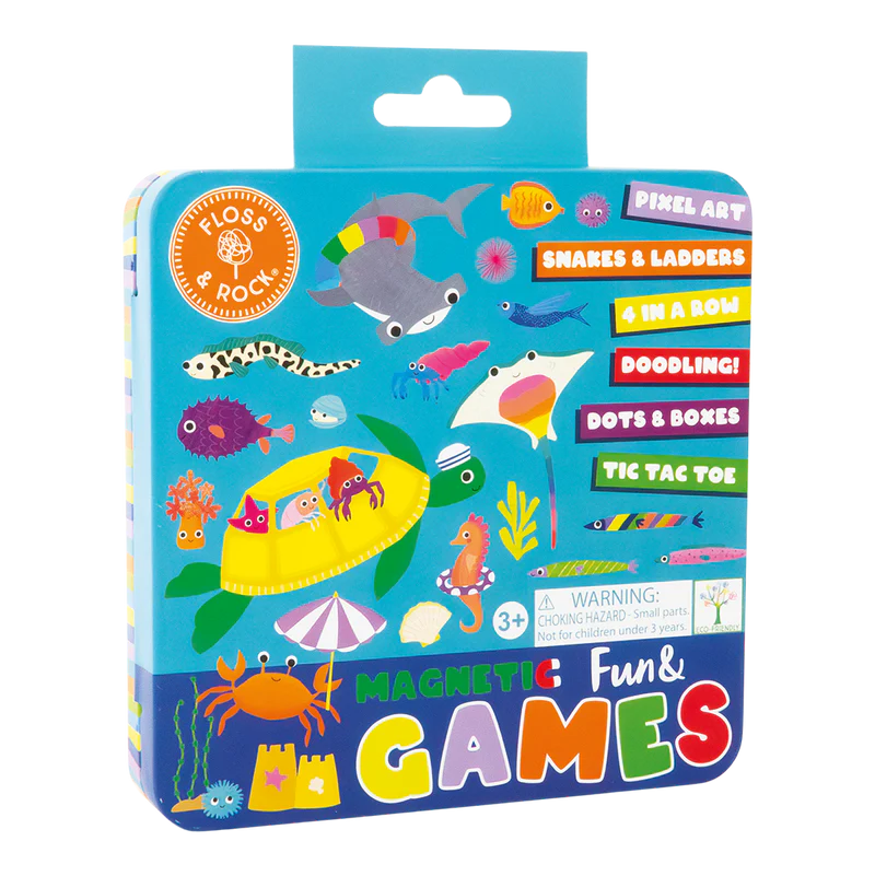 Floss & Rock: Magnetic Fun & Games Tin - Ocean - 3yrs+