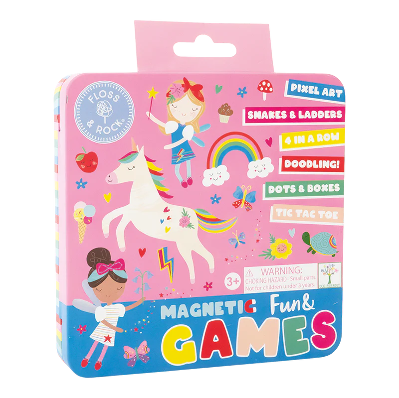 Floss & Rock: Magnetic Fun & Games Tin - Rainbow Fairy - 3yrs+