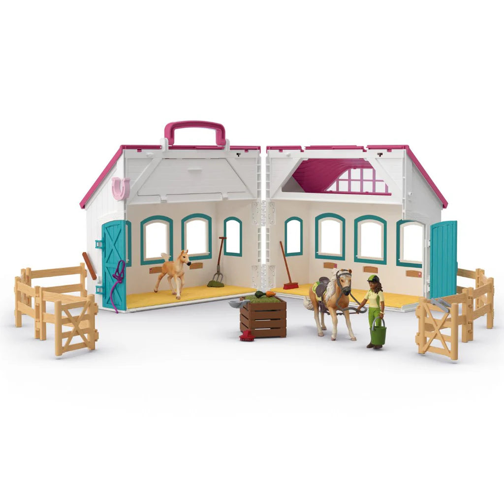 Schleich Horse Club - Lakeside Open Stable - Little Horseshoe 60pc play set