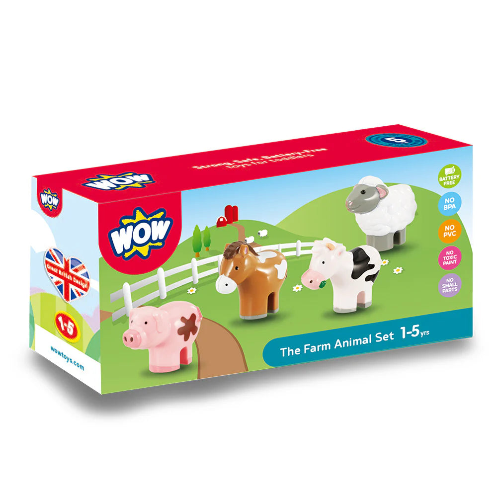 WOW Toys - 4pc Farm Animal Play Set - 10mnths - 5yrs
