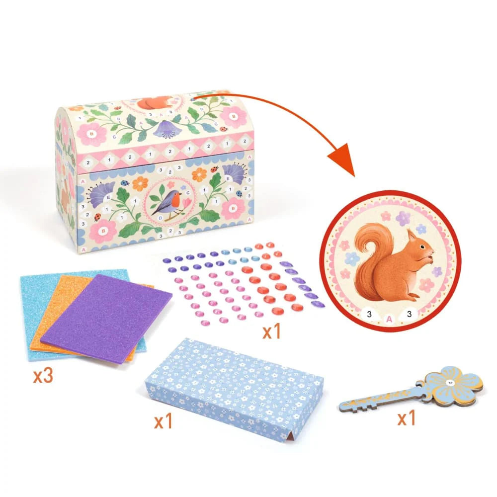 Djeco DIY Craft Kit - Precious Treasure Chest - 5yrs+