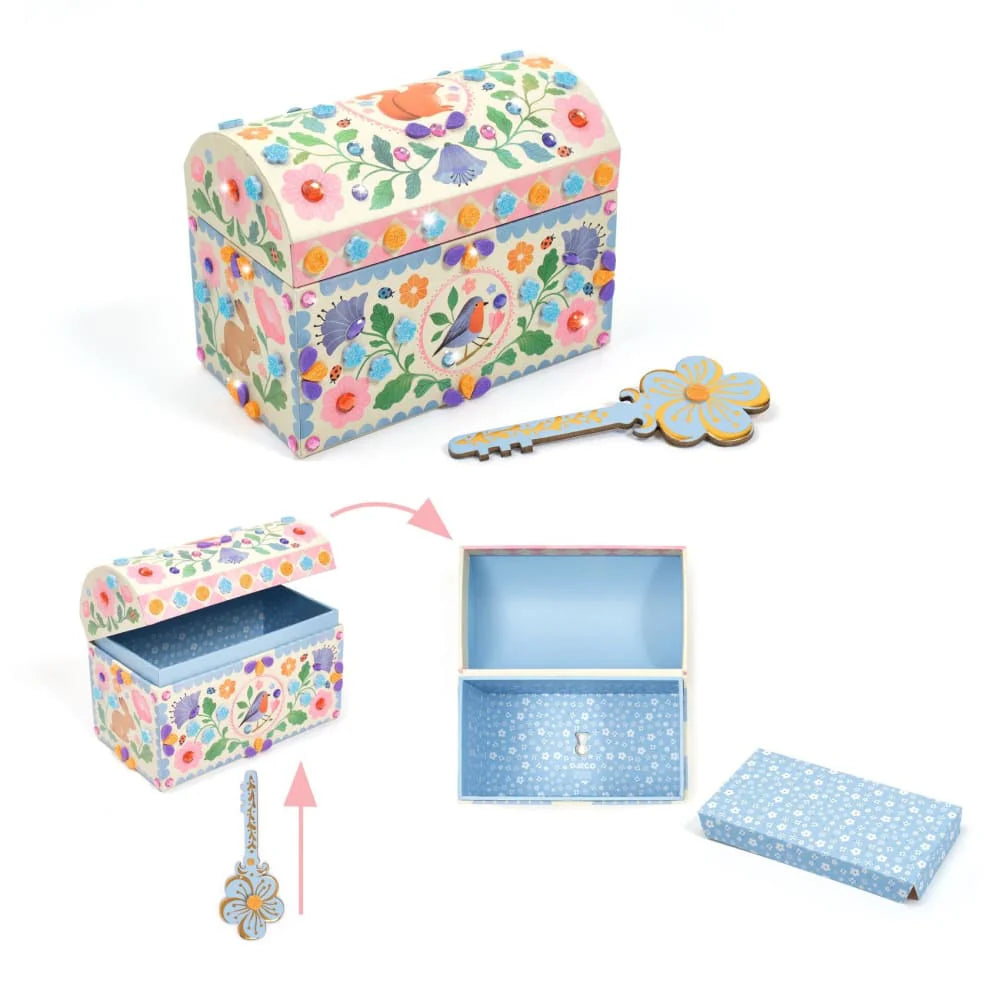 Djeco DIY Craft Kit - Precious Treasure Chest - 5yrs+
