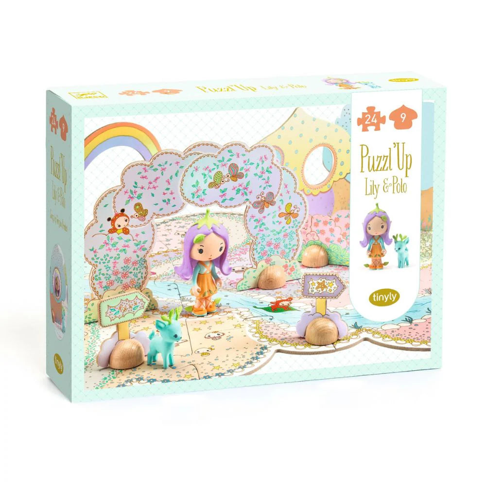 Djeco Tinyly - Puzzl'up Lily and Polo - 33pc 3D Floor Puzzle - 4yrs+