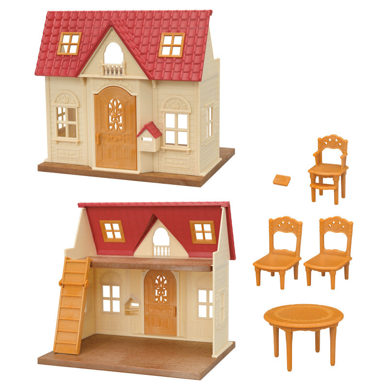 Sylvanian Families: Red Roof Playhouse (including 1 Baby Rabbit + Dining table)
