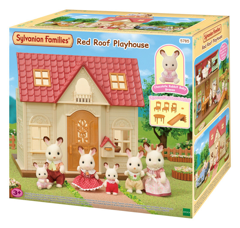 Sylvanian Families: Red Roof Playhouse (including 1 Baby Rabbit + Dining table)