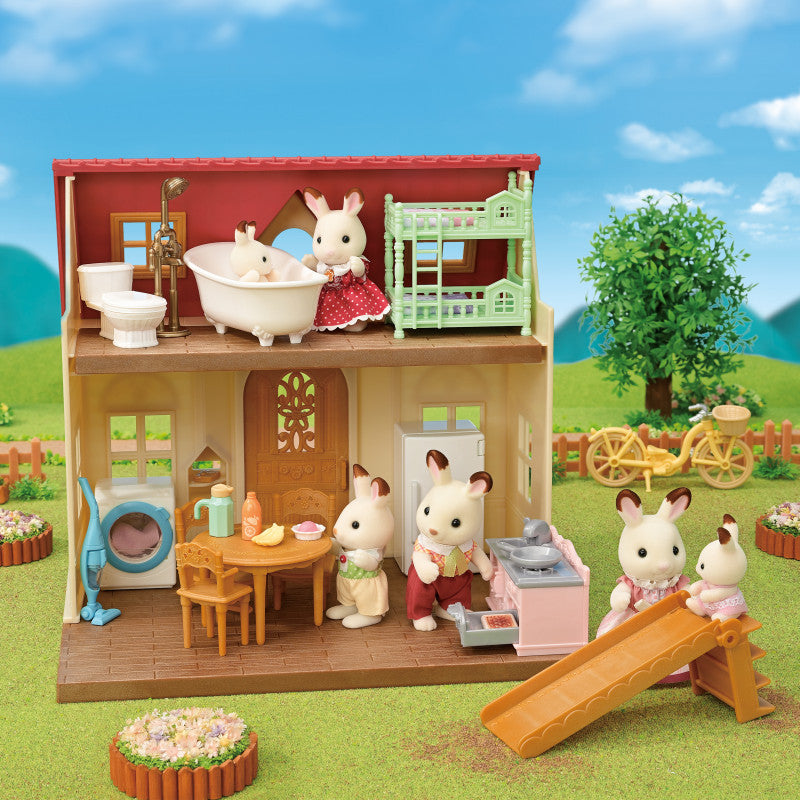 Sylvanian Families: Red Roof Playhouse (including 1 Baby Rabbit + Dining table)