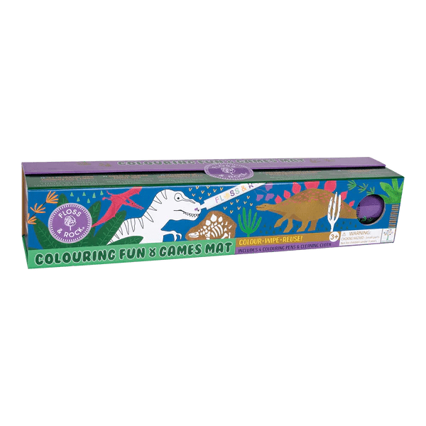 Reusable Fun & Games Colouring Mat - Dinosaurs - 3yrs+ - Timeless Toys