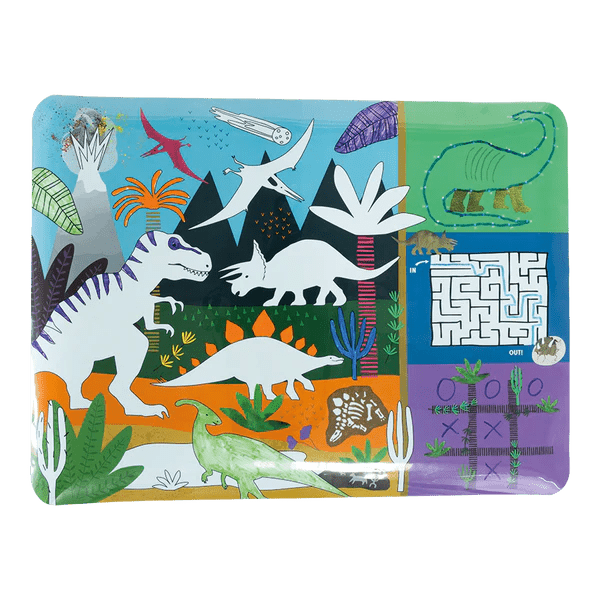 Reusable Fun & Games Colouring Mat - Dinosaurs - 3yrs+ - Timeless Toys