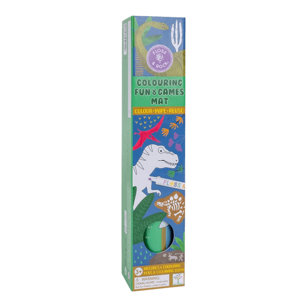 Reusable Fun & Games Colouring Mat - Dinosaurs - 3yrs+ - Timeless Toys