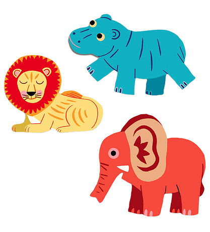 Djeco - Safari animals stickers for little ones - 18months +