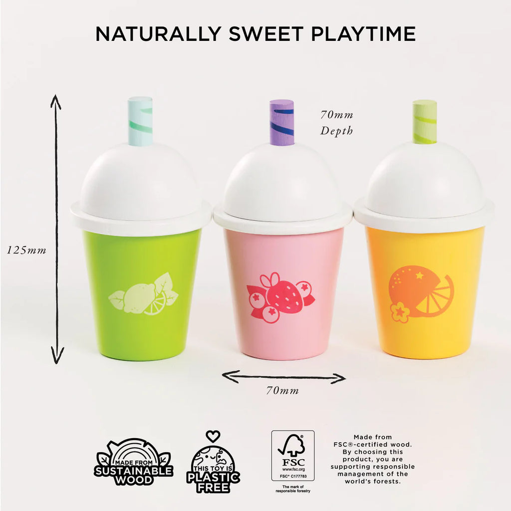Le Toy Van - Wooden Take Away Smoothie Trio