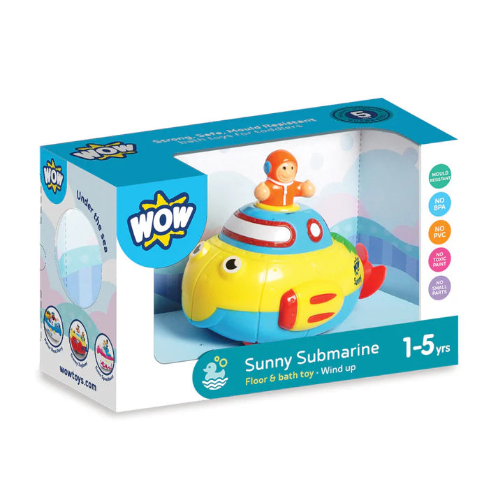 Sunny Submarine Bath Toy by WOW Toys (1 - 5yrs)