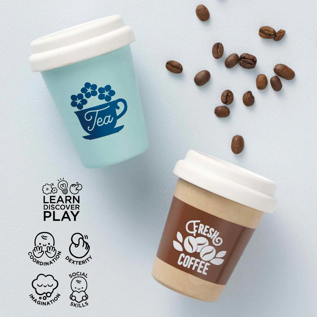 Le Toy Van - Wooden Pretend Play Reusable Eco Tea and Coffee Cup Set