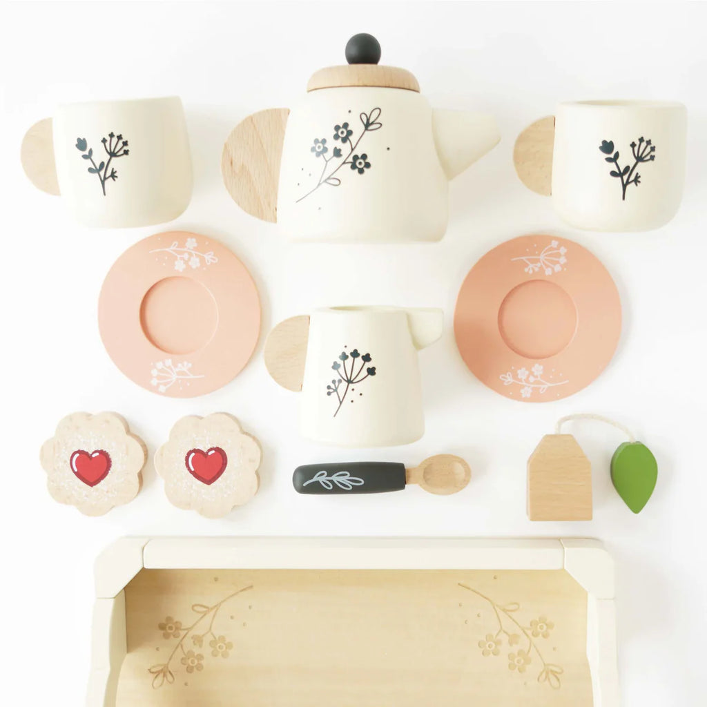 Le Toy Van - 12 pc Wooden Tea Set and Tray